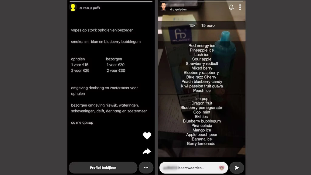 荷兰公共健康组织起诉Snapchat平台纵容非法电子雾化产品